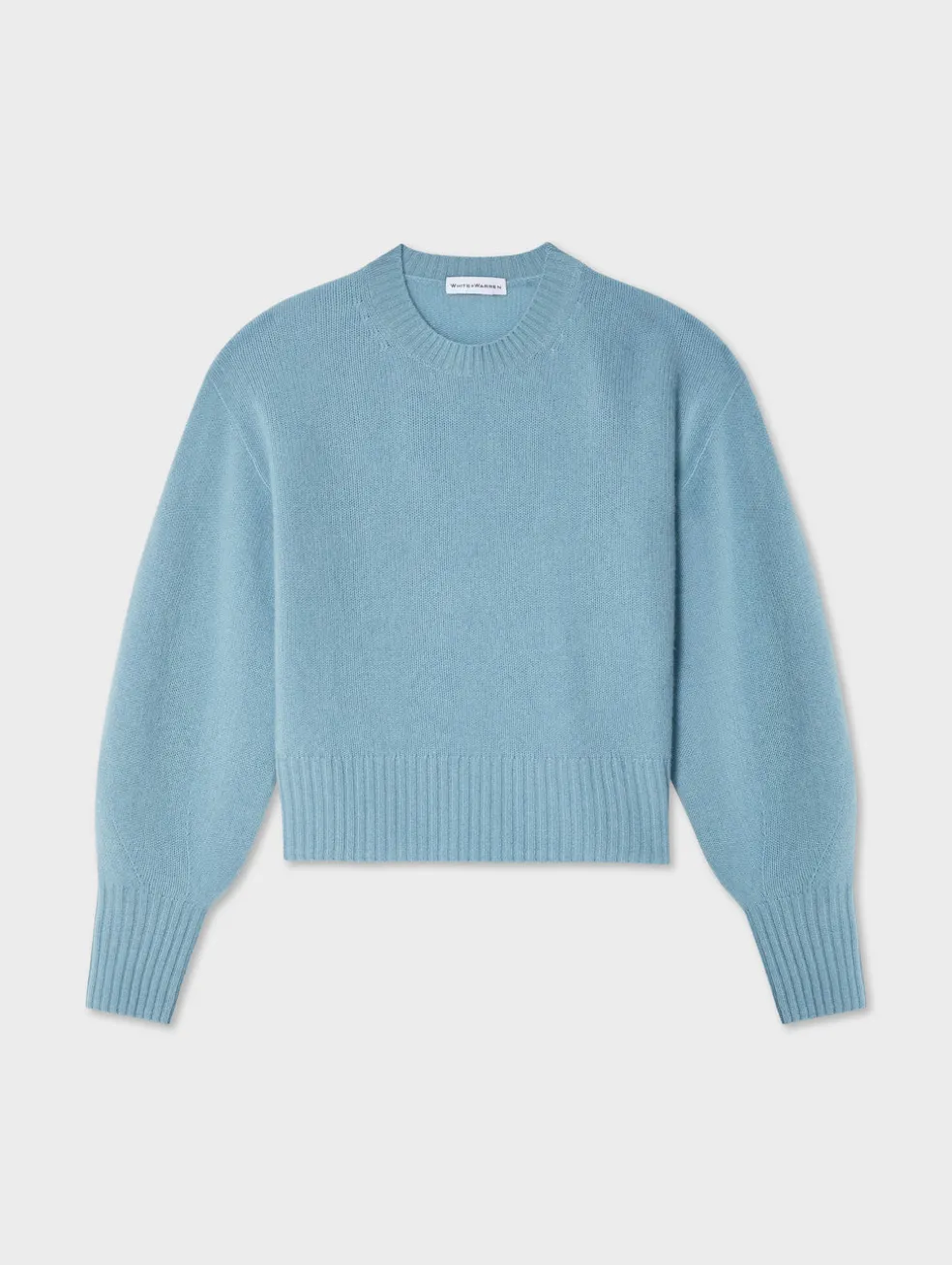 cashmere blouson sleeve crewneck