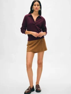 cashmere button polo