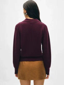 cashmere button polo