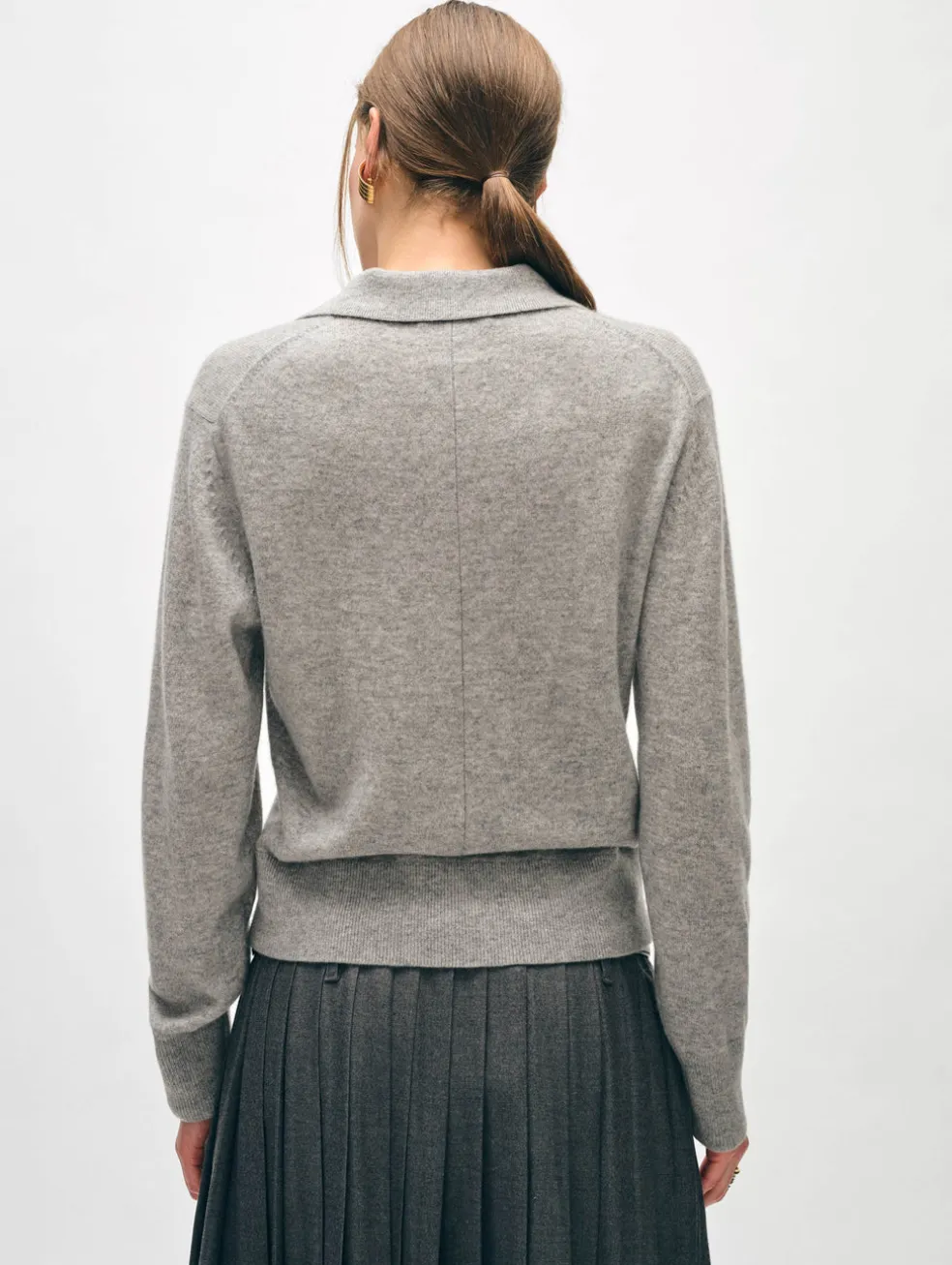 cashmere button polo