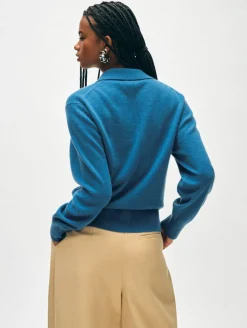 cashmere button polo