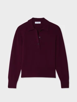 cashmere button polo