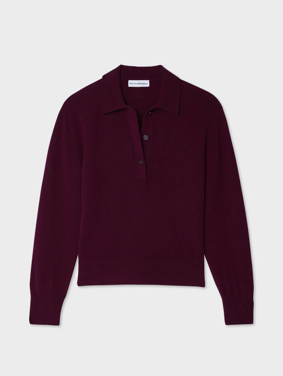 cashmere button polo