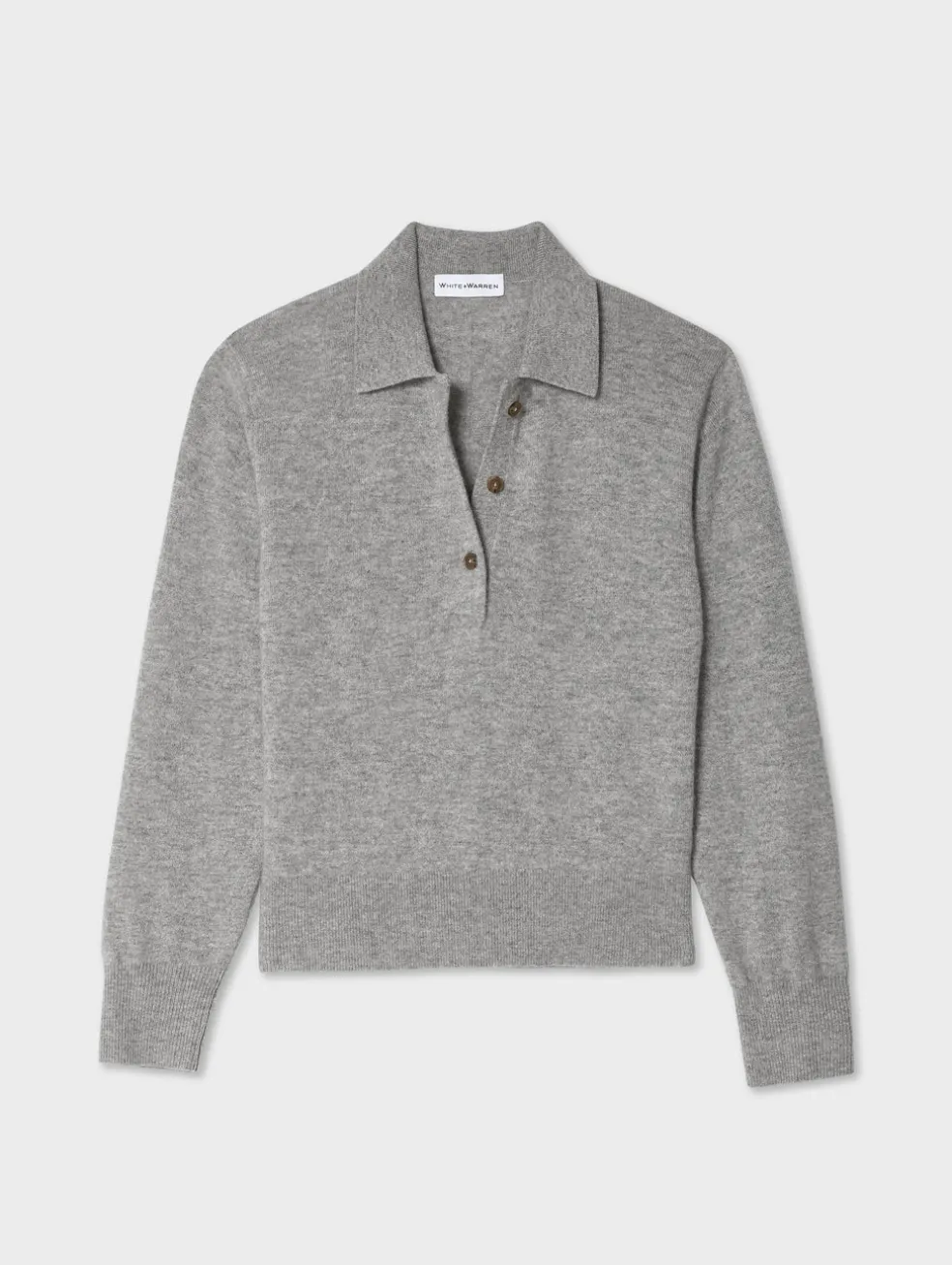 cashmere button polo