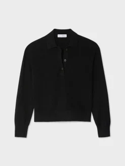 cashmere button polo