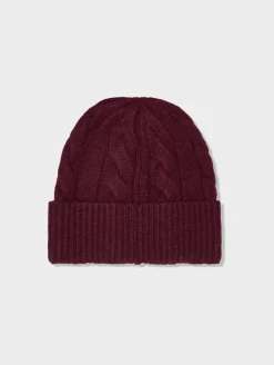 cashmere cable beanie