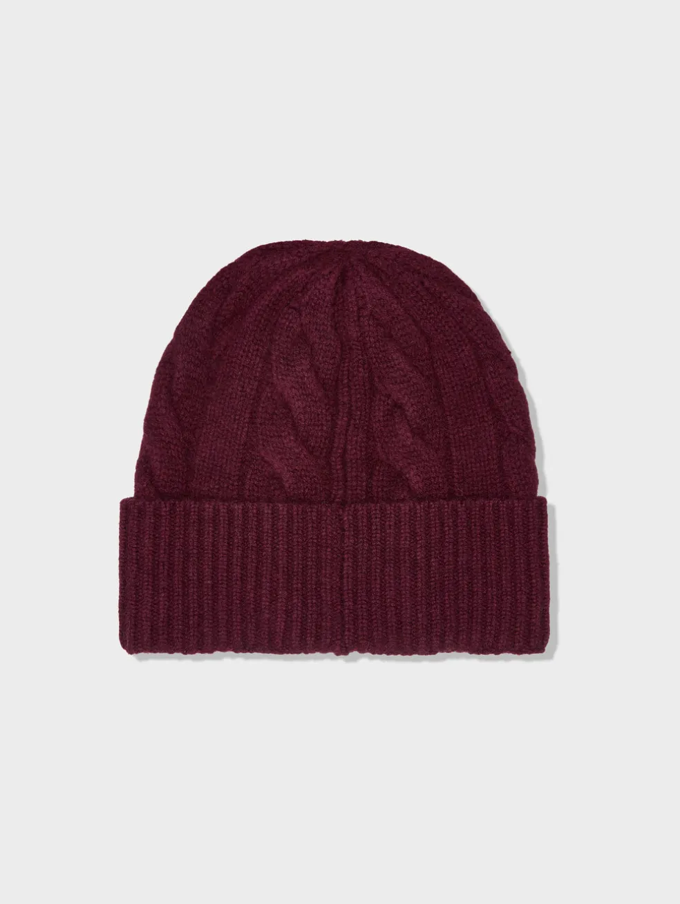 cashmere cable beanie