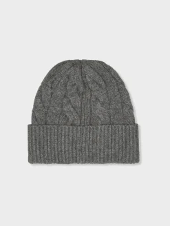 cashmere cable beanie