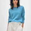 cashmere cable crewneck