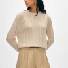 cashmere cable crewneck