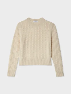 cashmere cable crewneck