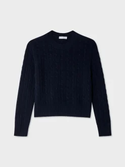 cashmere cable crewneck
