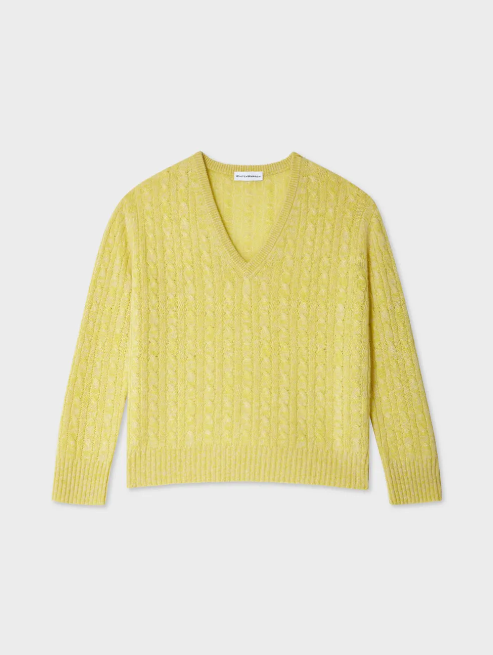 cashmere cable knit v neck