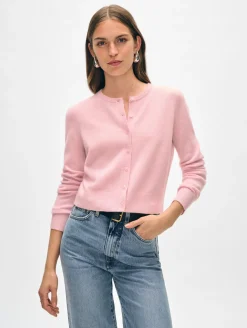 cashmere crewneck cardigan