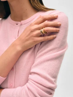 cashmere crewneck cardigan