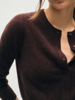 cashmere crewneck cardigan