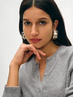 cashmere crewneck cardigan