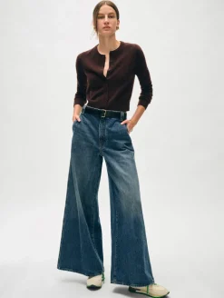 cashmere crewneck cardigan