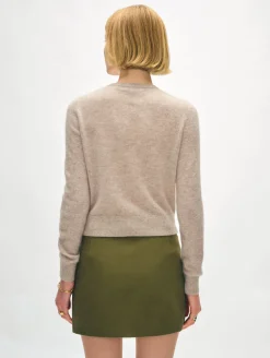 cashmere crewneck cardigan