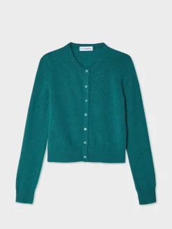 cashmere crewneck cardigan