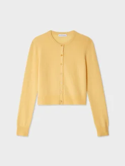 cashmere crewneck cardigan