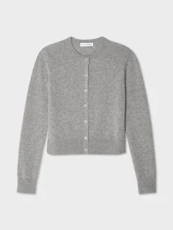 cashmere crewneck cardigan