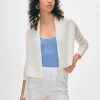 cashmere cropped trapeze cardigan