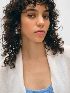 cashmere cropped trapeze cardigan