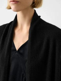 cashmere cropped trapeze cardigan