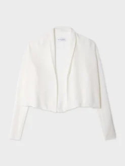 cashmere cropped trapeze cardigan