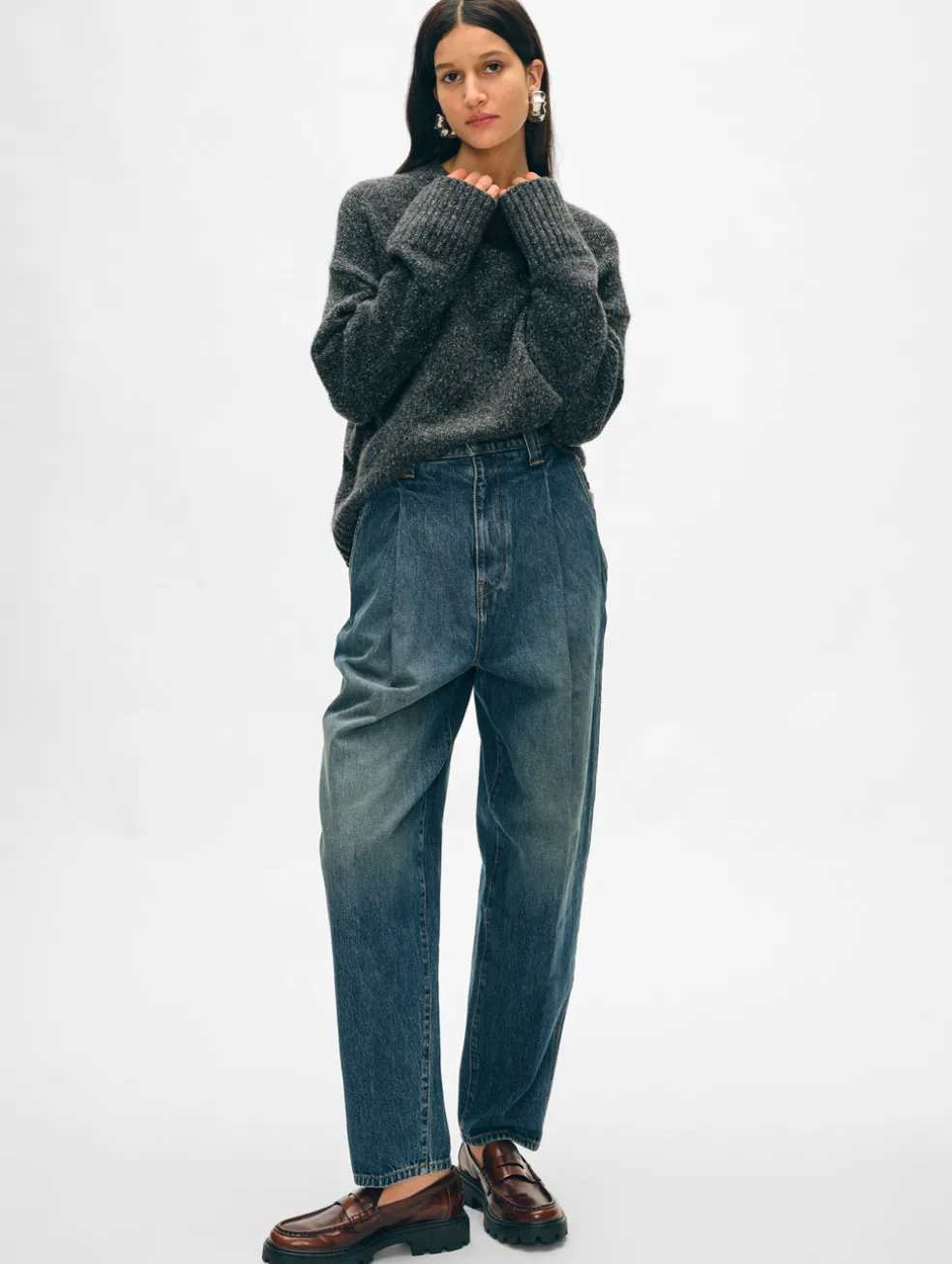 cashmere donegal easy crewneck