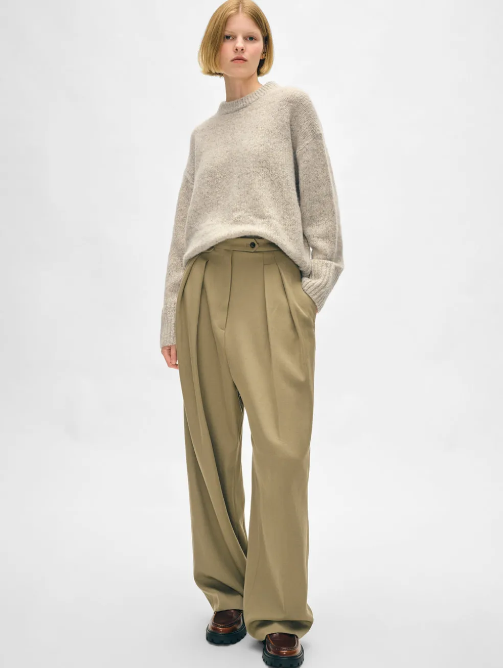 cashmere donegal easy crewneck