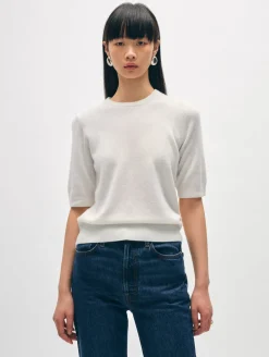 cashmere elbow sleeve tee
