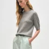 cashmere elbow sleeve tee