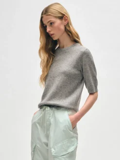 cashmere elbow sleeve tee