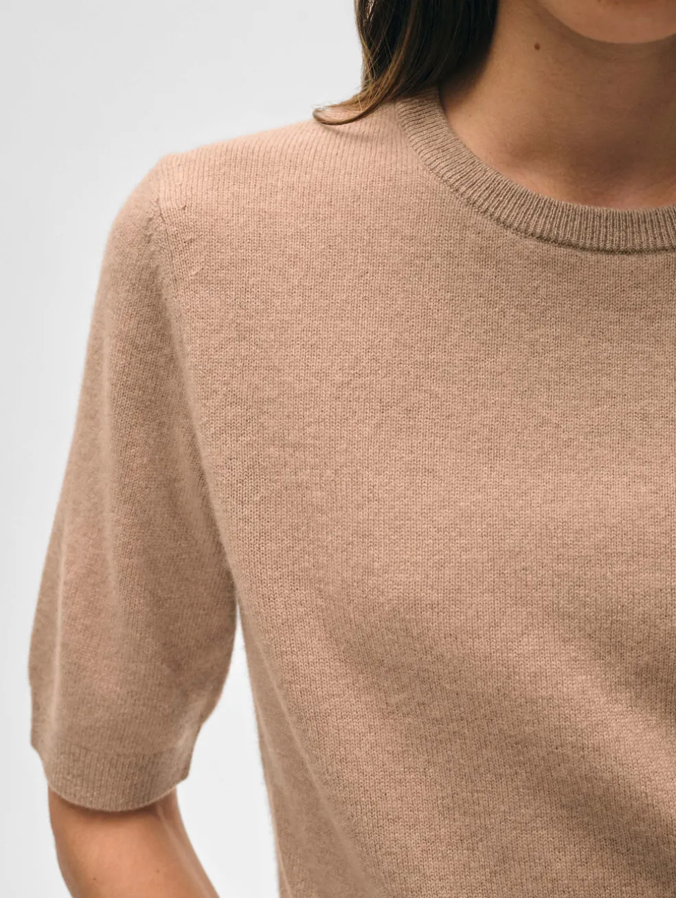 cashmere elbow sleeve tee