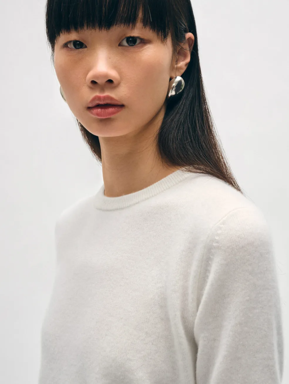 cashmere elbow sleeve tee