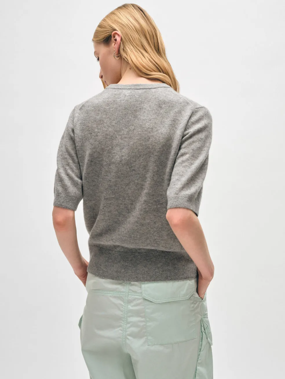 cashmere elbow sleeve tee