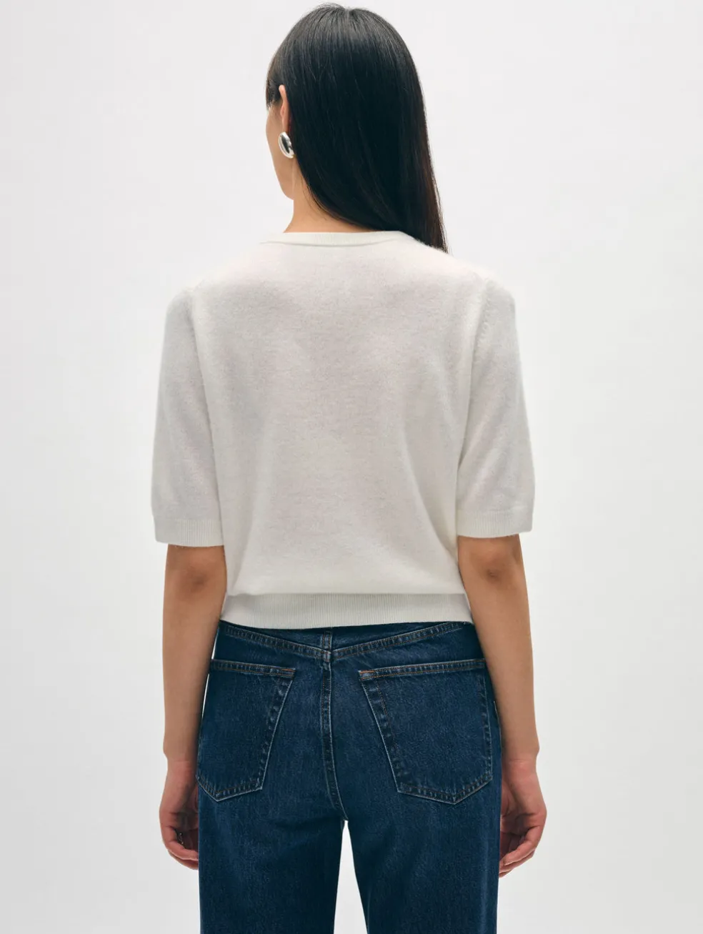 cashmere elbow sleeve tee