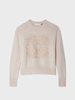 cashmere fairytale embroidered crewneck