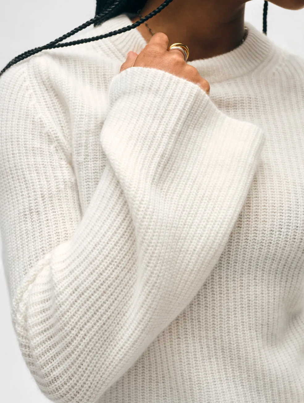 cashmere fluted sleeve top