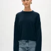 cashmere heart drop shoulder sweater