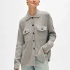 cashmere luxe button down shacket