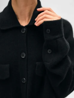 cashmere luxe button down shacket