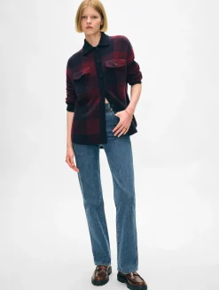 cashmere luxe button down shacket