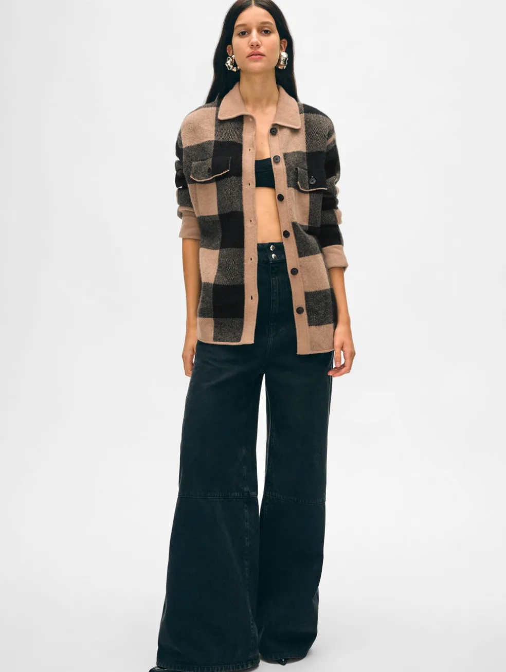 cashmere luxe button down shacket