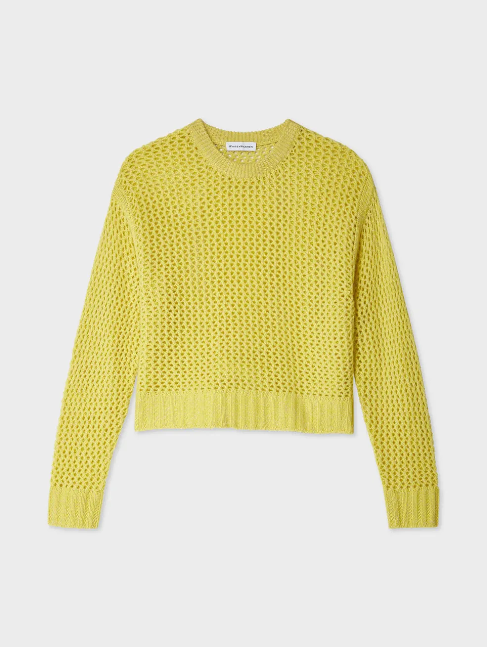 cashmere marled mesh crewneck