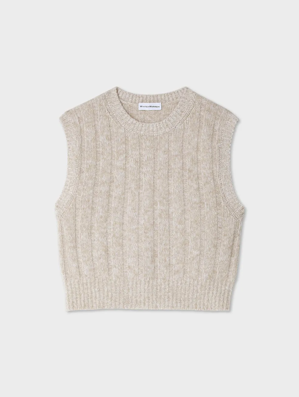 cashmere marled wide ribbed shell