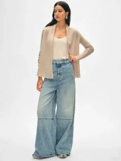 cashmere mini trapeze cardigan