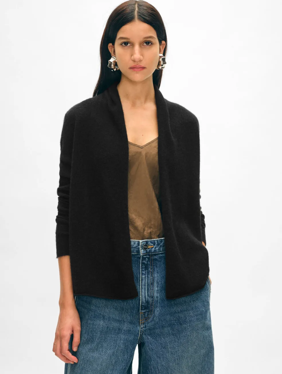 cashmere mini trapeze cardigan